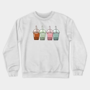 Bubble tea cartoon illustration Crewneck Sweatshirt